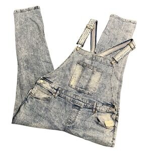 Maurices Women's Distressed Boyfriend Jean Overalls Size 14 Reg NWT